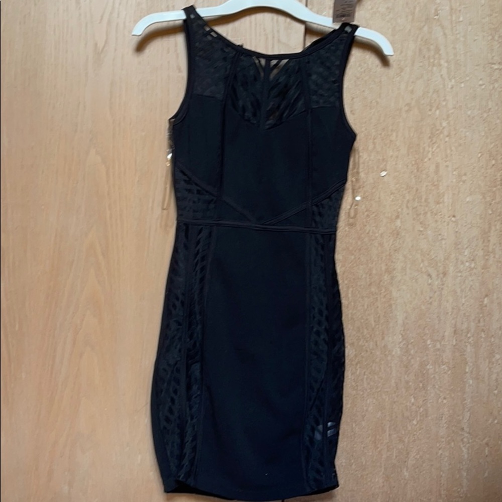 Super sexy tight mesh black Windsor dress